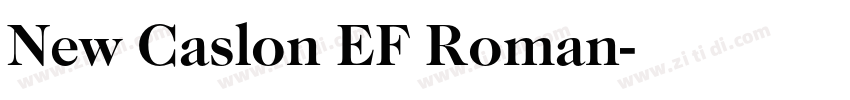 New Caslon EF Roman字体转换